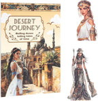 Dizdkizd Egyptian Vacation Stickers for Scrapbooking, 182 Pre-Cut Witch Magic Sticker Ethnic Stickers Book for Junk Journals, Themed Albums, Collage, Journaling Supplies Kit