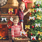 DECYOOL 4 Rolls 100 Yards Christmas Ribbons 1 Inch Wide Holiday Metallic Glitter Ribbons for Gift Wrapping and DIY Craft, Gold & Silver