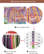 Dimensean Counted Cross Stitch Kit for Beginners, 11CT Unprinted Cross-Stitch Kit Easy Patterns Needlepoint Kit Cross Stitching Embroidery Kit Supplies-Blue Peacock Flower 18x18 inch