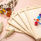 Wood Canvas Boards Unfinished Wooden Panel Boards Paint Pouring Panels for Painting Drawing Home Decor(10 Pieces,12 x 8 x 0.4 Inches)