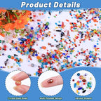 Assorted Glass Crystal Beads for Jewelry Making,DIY Lamp Work, Glass Spacer Beads Colorful Clear Electroplated Color Crystal Beads, Colorful Assortment Bulk Mix, Half Pound
