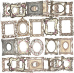 30Pcs Vintage Scrapbook Paper Photo Frame for Scrapbooking Junk Journal Collage Diary Embellishment DIY Photo Album DIY Craft Decoration, 10 Patterns (YSDC4)