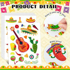 Cinco De Mayo Stickers for Kids, 236Pcs Funny Mexican Fiesta Stickers for Mexican Taco Party Favors Boys and Girls Gifts