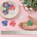 COLIGREE 6 Pairs AB Color Filigree Flower Stud Earring Making Kit Hollow Multicolor Filigree Floral Charms for DIY Earrings Necklaces Rings Hair Jewelry