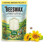 Beeswax Pellets for Candle Making – 0.44lb/2lb/5lb – Natural Beeswax for Candles, Lip Balms, and Skincare – White Beeswax for DIY Projects – Ideal for Beginners and Experts（0.44lb）