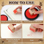 18 Pcs Insect Wood Stamps Set Wooden Rubber Holiday Stamps for Card Making Decoration and Scrapbooking Supplies