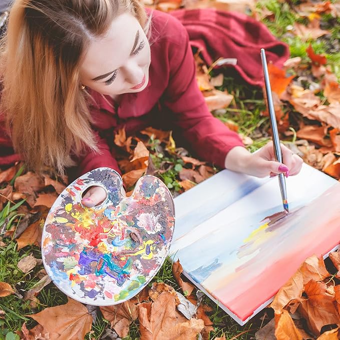 Wood Canvas Boards Unfinished Wooden Panel Boards Paint Pouring Panels for Painting Drawing Home Decor(10 Pieces,12 x 8 x 0.4 Inches)