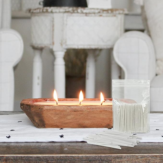 Pearled Candle 2 Inch Cotton Wicks 500-Pack White Extra Wicks for Sand Candles Making, Metal-Free and Lead-Free Refill Sand Wax Wick