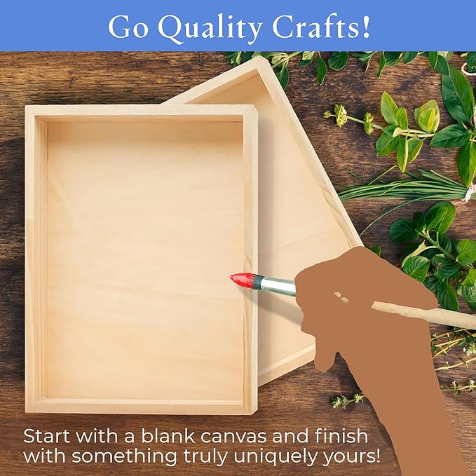 Painting Panels 8 x 10 x 1-1/2 inch, Pack of 2 Blank Wooden Signs for Crafts, Wood Cradled Panels for Home Decor, by Woodpeckers