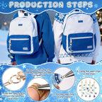 AUGSUN 189 Pcs Christmas Winter Keychain Making Kit, Charm Jewelry Chain 60 Charms 12 Keychain Clips Hooks 15 Extender Chains 100 Jump Ring and Jewelry Plier for DIY Crafts Accessories Holiday Gifts