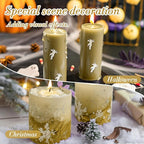 Snow Pearled-Candles with Wicks - DIY Candle Sand,Pearled Wax with Wicks,Wax,Refillable for Weddings,Partie (Sand)
