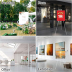 DAJAVE 4 Pack 63 Inch Display Easel Stand, Folding Easels for Display, Portable Tripod Display Easel, White Adjustable Metal Easel for Wedding Sign, Posters, Painting