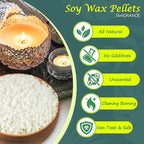 SWIGRANCE Soy Wax Pellets 5LBS / 2.27kg, Natural Soy Candle Wax Candle Making Supplies, for Making Pillars, Container and Molded Candles, Cire de SOJA