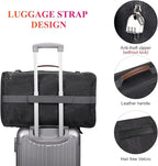 WITZMAN Canvas Backpack Vintage Travel Backpack Large Laptop Bags Convertible Shoulder Rucksack(A519-1 Black)