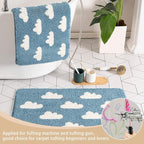 1*PC 40” x 40” Tufting Cloth for Tufting Gun, Primary Tufting Cloth with Marked Lines, Durable Monks Cloth for Punch Needle, Edges Sewn for DIY Crafts