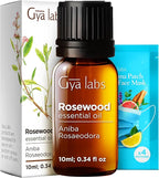 Gya Labs Rosewood Essential Oil - 0.34 Fl Oz - for Hair, Skin, Diffuser, Aromatherapy & DIY Candle Making Scent