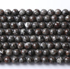 70PCS 10MM Flame Yooperlite Stone Beads Loose Beads for Jewelry Making DIY Bracelets Show Flame Color Under The Irradiation of UV Lamps 2 Strands