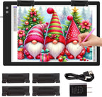 Rechargeable A1 Light Box (35.4''x23.6''), 3-Color Light LED Light Pad for Tracing, Large Diamond Painting Light Board, 6 Levels/Stepless Dimming Light Table for Drawing, Sketching, Animation
