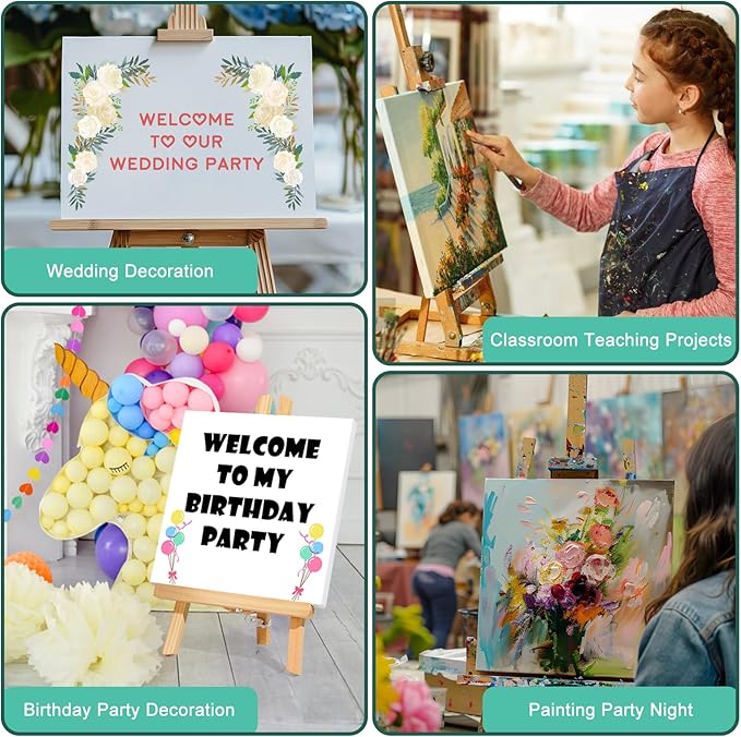 ESRICH 10x10 Stretched Canvas for Painting, 10 Pack Square Canvas for Painting Primed Acid-Free Framed Blank Canvas, Art Canvases for Beginners & Artists to Paint Oil, Acrylic, Pouring Painting.