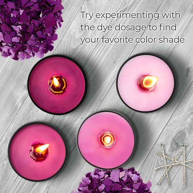 Purple Candle Dye 2oz for Soy Candle Making – Highly Concentrated Candle Wax Dyes – Candle Shop Premium Color Dye Chips for Soy Wax, Beeswax, Paraffin