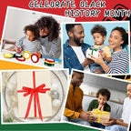 DECYOOL 4 Rolls Black History Month Ribbon Set, Red, Yellow, Green, Black Polyester Wired Ribbons Black History Month Ribbon for Gift Wrapping DIY Crafts Juneteenth and Kwanzaa Decorations