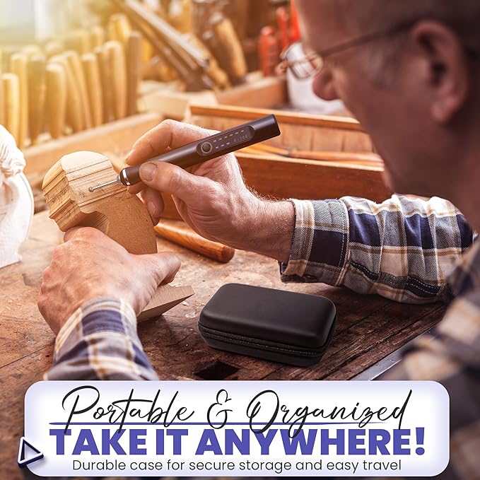 Smotche Customizer Engraving Pen for All Materials - Cordless Portable Engraver Pen for Artists & DIYers - Engrave 50+ Surfaces - Rechargeable