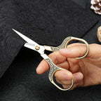 Small Craft scissors-5 Inch Vintage Precision Scissors-Ultra Sharp Blade Shears,scotch scissors for Office Home School Sewing Fabric Craft Hair trimming,Facial,Beard,Eyebrow (Bronze)…