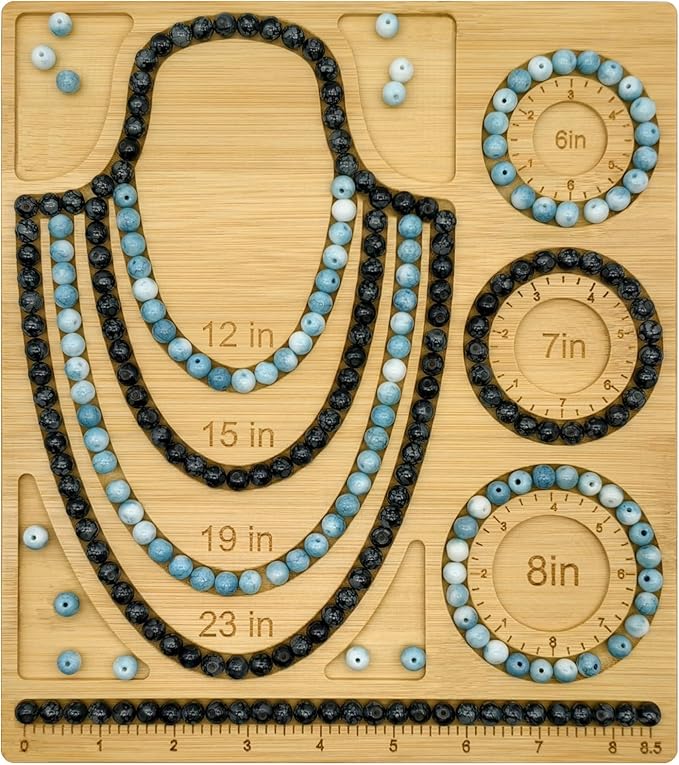 Petoysoso Bead Boards for Jewelry Making, Bamboo Beading Board for Bracelet & Necklace, Jewelry Making Supplies,Bead Tray Supplies