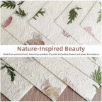 Handmade Botanical Craft Paper - 25 Sheets 5.8x8.27Inch Art Paper for Watercolor,Wedding Invites,Scrapbooking - Vintage Textured Designs for DIY,Gift Wrapping & Cultural Projects A5