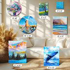 Stretched Canvas - 4x4, 5x7, 8x10, 9x12, 11x14 and Round Canvas 8x8, 10x10 (2 of Each) Total 14 Canvas Pack - 100% Cotton Blank Canvases for Oils Acrylics and Pouring