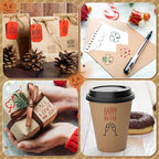 18 Pcs All Holiday Wood Stamps Set Wooden Rubber Holiday Stamps for Card Making Decoration and Scrapbooking Supplies