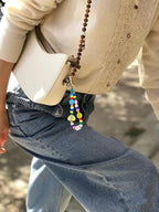 MINIMISSMIANYC 421PCS Beaded Keychain Making Kit for Women,Acrylic Heart Star Flower Letter Alphabet Bag Beads DIY Key Chain Charm Supplies Crafts Accessoriess Jewerly Making Kit