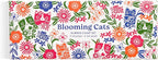 Galison Blooming Cats – Rubber Stamp Set Includes 4 Beautiful Colored Ink Pads and 11 Unique Cat Themed Wooden Stamp Blocks