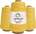 And-et DuraTuft Yarn 45 Vibrant Colors Tufting Nylon Yarn Pack - Ideal for Crochet, Craft Projects -100% B.C.F. - 3 Cones x 1.66lbs -180yards -Perfect for Rug Weaving and Knitting (13 Chick Yellow)