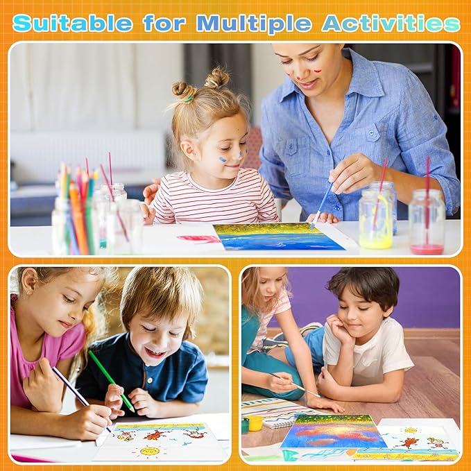 24 Pack Canvas Boards for Painting, 8x10 Inch Painting Canvas Panels, White Blank Canvases Panels, Blank Canvases for Oil Paint Watercolor Acrylic Paint Gouache and Tempera