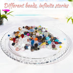 Mystery Mix Glass Beads Bulk - Assorted Crystal Beads for Jewelry Making, DIY Bracelets & Crafts, Half Pound Surprise Pack