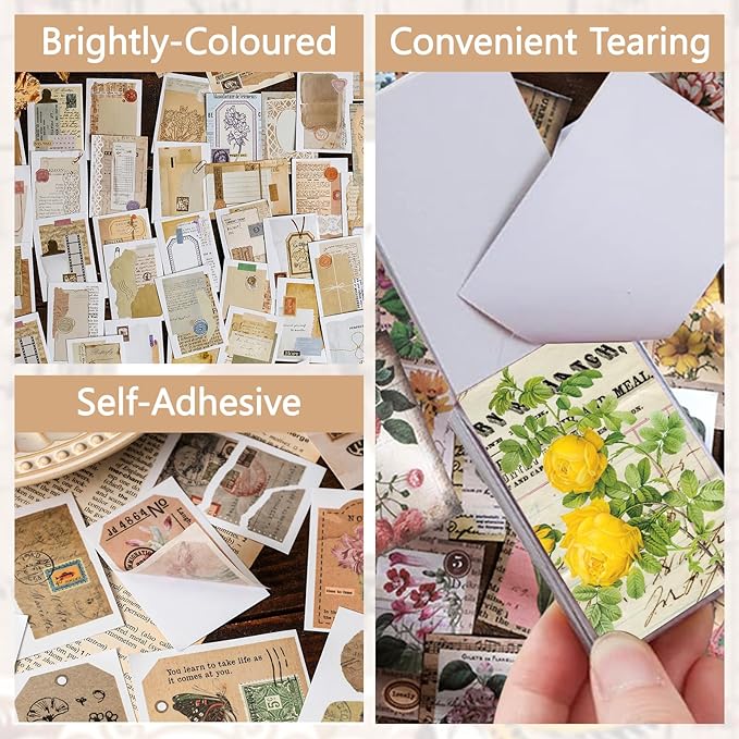 Washi Stickers, 12 Sets 600 Pcs Aesthetic Sticker Book for DIY Journaling, Journaling Supplies for Bullet Journal Art Diary Card Craft Gifts Planner Notebook