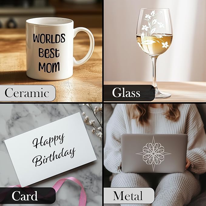 Black and White Permanent Vinyl for Cricut Joy. Adhesive Vinyl [12 Pack, 5.5x12 Inch]. White and Black Sheets for DIY Outdoor Stickers and Decal.