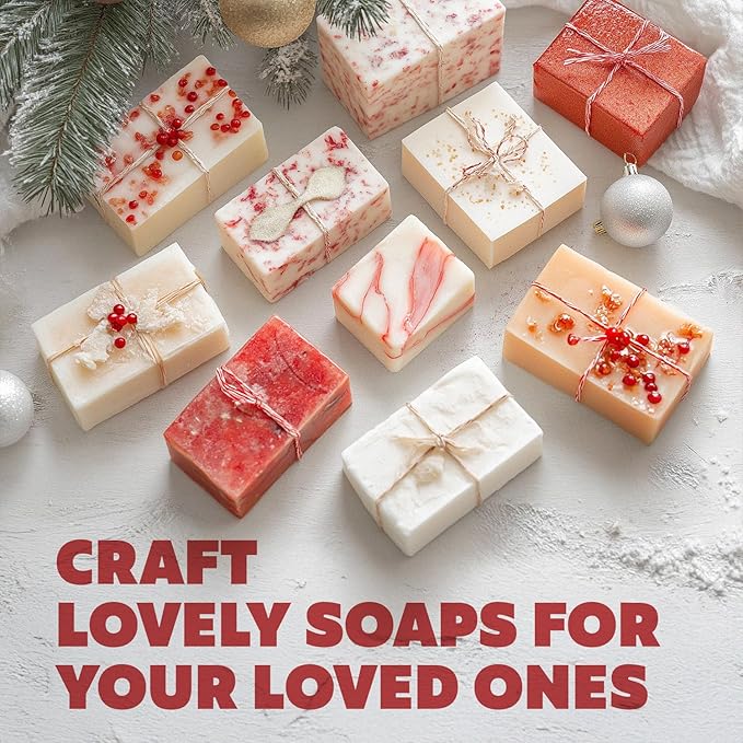 5Lb Three Butters Soap Base (Shea, Mango & Cocoa Butter) - Melt and Pour Soap Making Supplies - SLS/SLES Free, No Palm Oil, Organic - Extra Moisturizing - Perfect for DIY Projects