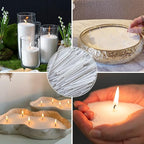 500-Pack Pearled Candle Cotton Wicks for Sand Candles Making - 2 Inch MANNYCOM Metal-Free and Lead-Free Refill Sand Wax Wick for Making DIY (White)