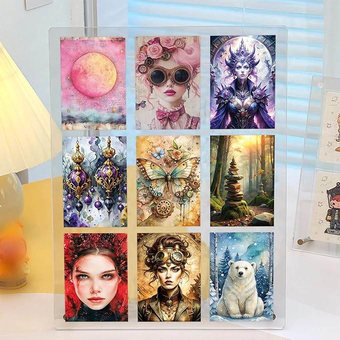 Washi Stickers, 6 Sets 300 Pcs Aesthetic Sticker Book for DIY Journaling, Journaling Supplies for Bullet Journal Art Diary Card Craft Gifts Planner Notebook