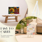 100 Pcs 6 Inch Mini Plastic Easel Stands Bulk White Art Easel Tripod Tabletop Holder for Painting Sign and Card Photo Display Canvas Craft Wedding