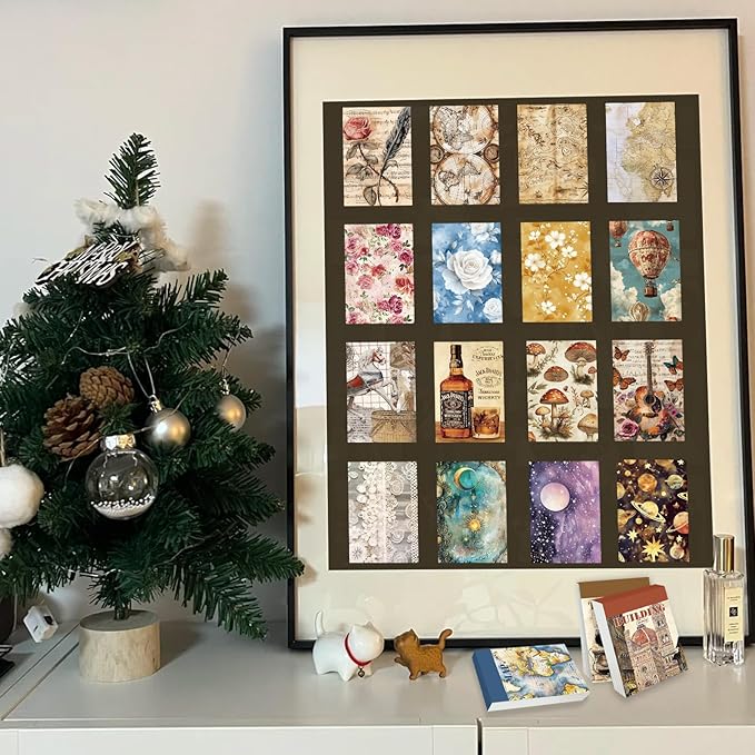 Washi Stickers, 12 Sets 600 Pcs Aesthetic Sticker Book for DIY Journaling, Journaling Supplies for Bullet Journal Art Diary Card Craft Gifts Planner Notebook