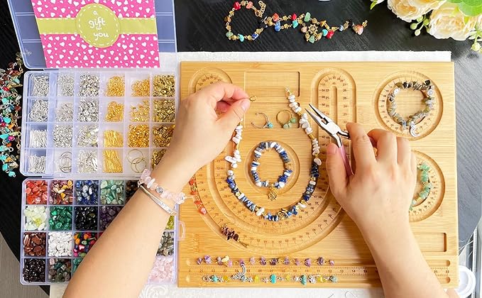 ygorios Jewelry Making Kit for Adults - 1760 PC Crystal Beads, 800 PC Jewelry Findings, DIY Bracelet, Earring