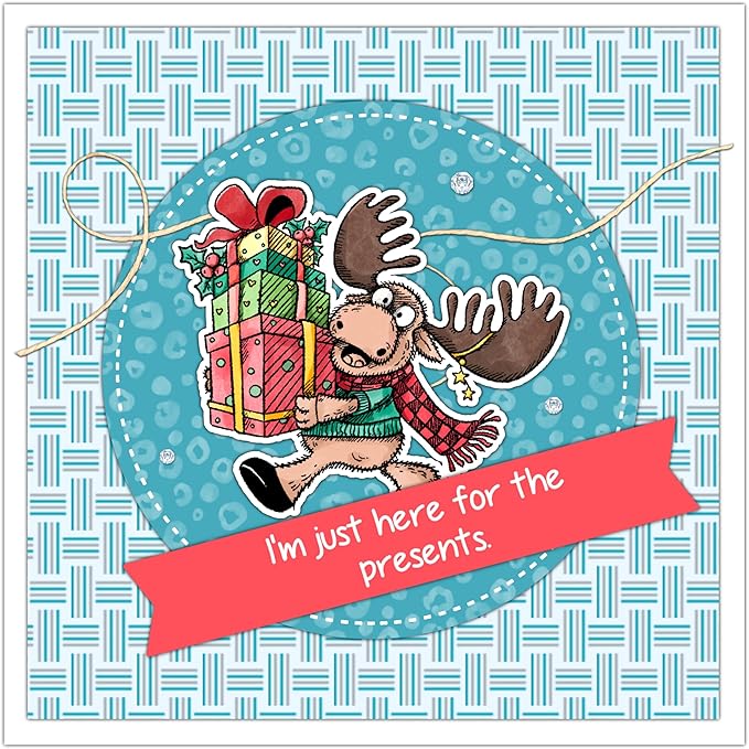 Christmas Clear Stamp Set Reusable Clear Silicone Stamps with Pumpkins, Skulls, Bats, Santa Claus and Holiday Designs for Cards, Scrapbooking, journaling and DIY templates (Christmas Reindeer)