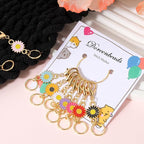 DoreenBeads Stitch Markers for Crocheting and Knitting, Alloy Enamel Crochet Marker Crochet Gifts for Knitting Weaving Sewing Accessories Quilting Jewelry Making