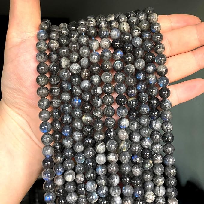 4MM 88PCS Natural Labradorite Gemstone Crystal Spacer Loose Beads for Jewelry Making DIY Bracelet 15 Inches 1 Strand A Grade