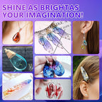 KISREL UV Resin Jewelry Making Kit - 100g Crystal Clear UV Resin and Jewelry Molds, Fast Curing for Keychains, Earring Making, DIY Craft Decorations
