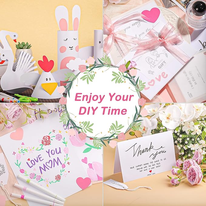 100 Sheets White Cardstock 8.5 X 11 Inches, 92lb/250gsm Heavy Weight Printer Thick Card Stock Paper, Construction Paper for Crafts and DIY Cards Making UAP24WH100