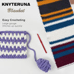 #6 Super Bulky Blanket Yarn for Crocheting - 4 Skeins(Each 10.5oz/300g, 220yds/201m), Chunky Chenille Thick Plush Big Soft Yarn for Crocheting Knitting Blankets, Lavender